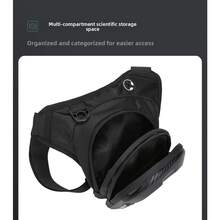 Adjustable Strap Waterproof Motorcycle Leg Bag With Earphone Jack - Multicolor - View 9