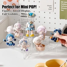 1件/2件/3件/4件装三层新月形亚克力自助餐架 - 免工具组装，适用于纸杯蛋糕、甜点、化妆品、迷你摆件（直径11英寸），节省空间的多层置物架 - 半圓 - 查看 6