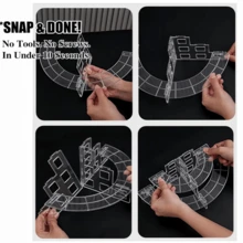 1件/2件/3件/4件装三层新月形亚克力自助餐架 - 免工具组装，适用于纸杯蛋糕、甜点、化妆品、迷你摆件（直径11英寸），节省空间的多层置物架 - 半圓 - 查看 5