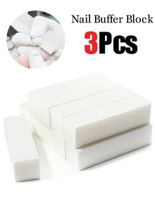 20pcs Nail Buffing Blocks, Medium/Fine Grit 100/180 Grit Polishing Blocks, Suitable For Acrylic Nails, Gel Nail Polish Nails, 3-In-1 Professional Pedicure Manicure Polishing Set, Nail Art Supplies, Nail Tools, Nail Art Tools, Back To School Season, Manicure, Nail Tools - White - View 9