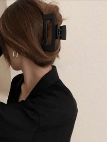Bốn chiếc kẹp tóc đơn giản nhiều màu sắc dành cho nữ, phù hợp để sử dụng hàng ngày cho tóc dài và tóc xoăn. - A - Xem 3