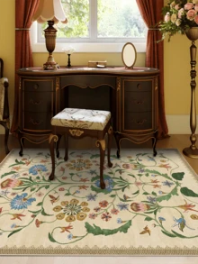 1 tấm thảm, thảm trải sàn, thảm trang trí cửa ra vào, thảm dài, họa tiết hoa lá nhiệt đới cổ điển kiểu Châu Âu và Mỹ - Thảm in họa tiết Bohemian, thảm len giả mềm mại cỡ lớn, thích hợp cho phòng tắm, nhà bếp, lối vào, hành lang, đầu giường, phòng khách, phòng ngủ, thảm trải sàn có thể giặt máy quanh năm, trang trí nhà cửa. - Nhiều màu - Xem 8