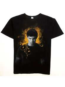 Crepúsculo unisexo Camiseta Camiseta para Hombre con Estampado de Lobo Negro y Rostro de Jacob Twilight - Camiseta de talla grande con diseño de película, diseño de media luna, camiseta casual de manga corta con cuello redondo, adecuada para Halloween, regalos de Navidad, ropa para fans (lavable a máquina, estampado duradero), disfraz de Halloween. Mujeres Camisetas pareja trajes, conjuntos infantil Camisetas padre-hijo Camisetas cumpleaños regalos, familia Camisetas niños Camisetas vacaciones regalos ropa de niña tops para adolescentes - Negro - Ver 1