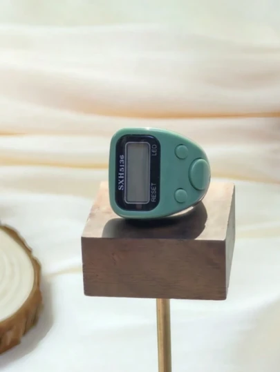 1 قطعة/5 قطع عداد خاتم المسبحة الإلكتروني، عداد إلكتروني رقمي 5 أرقام قابل للإعادة للرياضة والتدريب وخرز المسلمين والمسبحة الإلكترونية