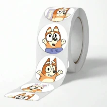 Bluey 500pcs Brui Cartoon Stickers - 10 Cute Designs, Thick & Durable, Suitable For Laptops, Luggage, Notebooks, Great For School, Travel, DIY, Fun Cartoon Sticker Set, Ideal For Kids Projects And Party Favors - Multicolor - View 9