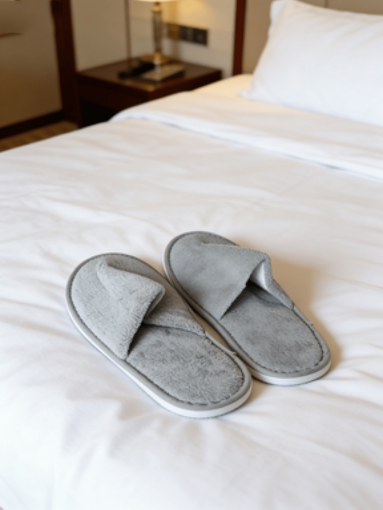 Thick-Soled Disposable Slippers, Made Of Coral Fleece Material, Suitable For Hotels, Motels, Salons And Home Use, Anti-Slip, Thick Sole, Reusable Slippers - One Size Fits All - View 3