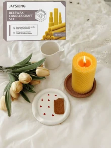 JAYSUING 蜂蜡蜡烛套装，适合作为家居礼品、圣诞蜡烛、情人节装饰，蕴含天然蜂蜜香氛，燃烧时散发淡淡甜香，可制作时尚纯蜂蜡蜡烛，更具性价比。 - 蠟燭 - 查看 7