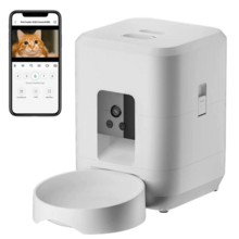自动喂猫器，定时喂食器，每日喂食1-4次，适用于猫和小型犬，2升容量，适用于干粮，可编程定量喂食，双电源供电，易于清洁，黑色 - 2公升 - 查看 14