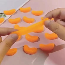 1个创意愚人节假橙片挤压玩具，减压挤压玩具，恶作剧挤压玩具，释放压力 - 彩色 - 查看 4