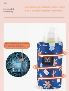 1个便携式USB奶瓶加热器，恒温奶袋，适合户外使用 - 彩色 - 查看 6