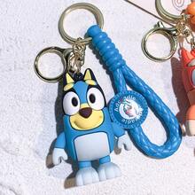 Bluey Juego de llaveros de la colección de decoración navideña de la familia  - Coco, Rusty, Amigos Bingo, Muffin y otros personajes, adecuado como regalos, decoraciones de embalaje y colecciones, lindas miniaturas de alta calidad, colgantes decorativos, llaveros de coche, bolsas, encantos, recuerdos de fiesta, decoraciones de fiesta, regalos de cumpleaños, llaveros, bolsas de regalo - Multicolor - Ver 6