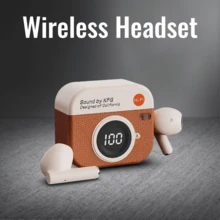 Briame无线耳机，带摄像头设计，入耳式运动耳机，带麦克风，支持免提控制，180mAh电池 - 查看 1