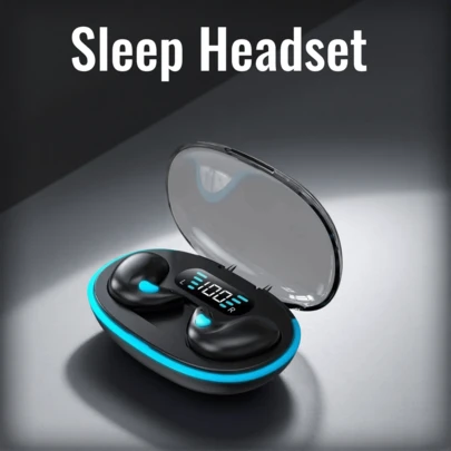  Briame 无线睡眠耳机，睡眠友好型耳机，迷你游戏耳机带麦克风，适合运动和跑步，150mAh 电池