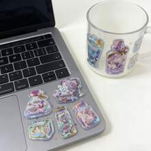 1套可爱全息瓶贴纸，包含可爱魔法药水和动物图案，带闪光，可用于日记本、手机壳和DIY手工，送给女孩的礼物 - 3D貼紙51 - 查看 7