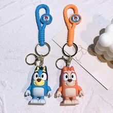Bluey Juego de llaveros de la colección de decoración navideña de la familia  - Coco, Rusty, Amigos Bingo, Muffin y otros personajes, adecuado como regalos, decoraciones de embalaje y colecciones, lindas miniaturas de alta calidad, colgantes decorativos, llaveros de coche, bolsas, encantos, recuerdos de fiesta, decoraciones de fiesta, regalos de cumpleaños, llaveros, bolsas de regalo - Multicolor - Ver 7