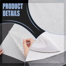 FINGERINSPIRE 6 Sheets Iron On Crystal Transfers Applique Hot Melt Patches AB Color Glitter Hotfix Rhinestone 2mm & 4mm Flat Round Rhinestone Transfers Patches For Clothing DIY Craft Decor - AB Color - 查看 4