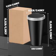 带盖车载垃圾桶,ABS材质,适用于中控台、扶手箱或车门储物空间,多功能杯架及收纳架,紧凑设计,适用于汽车及家居使用,车载垃圾桶,车内垃圾处理,时尚垃圾桶,坚固耐用,车载垃圾桶,黑色车载垃圾桶,车载垃圾桶/垃圾箱/垃圾桶,车内卫生间,车内垃圾桶,汽车内饰配件 - 平口 - 查看 3