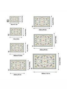 1pc Rug/Carpet/Area Rug/Doormat/Runner, European And American Elegant Luxury - Vibrant Insect And Floral Pattern Design Printed Carpet - Large Size Carpet For Bathroom, Kitchen, Entryway, Hallway, Bedside, Living Room, Bedroom, All Season Washable Carpet Mat, Home Decor - Multicolor - View 3