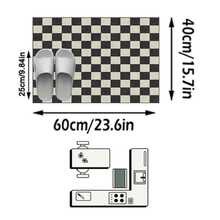1件装现代简约奢华INS风黑白格纹地毯/门垫/走廊垫，适用于浴室、厨房、玄关、走廊、床边、客厅、卧室，可机洗，家居装饰 - 彩色 - 查看 12
