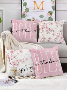 2/4pcs Butterfly Blessing Home Pillow Covers, Soft Polyester Fabric, Zipper Design Machine Washable, Create Sweet Atmosphere, Suitable For Living Room, Bedroom And Other Home Scenes, Pillow Insert Not Included - Brown - View 11