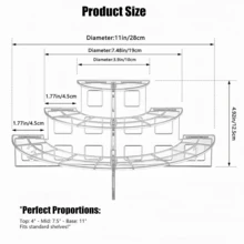 1件/2件/3件/4件装三层新月形亚克力自助餐架 - 免工具组装，适用于纸杯蛋糕、甜点、化妆品、迷你摆件（直径11英寸），节省空间的多层置物架 - 半圓 - 查看 4