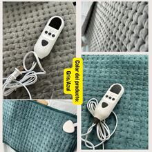 Almohadilla de calefacción para terapia multifuncional.manta eléctrica Gris/Azul.Temperatura ajustable, con temporizador, calienta el cuerpo y la cintura.Tamaño desplegado 11,81*23,62 pulg / 30*60 cm.Manta eléctrica desmontable.material de terciopelo de cristal.Para uso propio o como regalo - gris - Ver 12