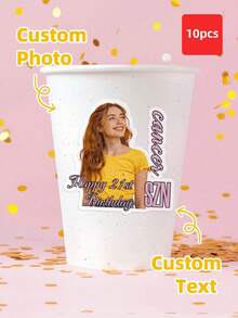 1~48pcs Custom Portrait Photo Stickers,Personalized Text Stickers, Waterproof Oil-Proof Custom Stickers For Gifts, Birthdays, Weddings & Daily Use, Graduation Gifts - Multicolor - View 39
