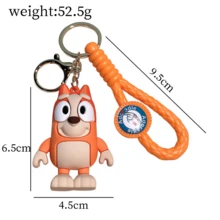 Bluey Juego de llaveros de la colección de decoración navideña de la familia  - Coco, Rusty, Amigos Bingo, Muffin y otros personajes, adecuado como regalos, decoraciones de embalaje y colecciones, lindas miniaturas de alta calidad, colgantes decorativos, llaveros de coche, bolsas, encantos, recuerdos de fiesta, decoraciones de fiesta, regalos de cumpleaños, llaveros, bolsas de regalo - Multicolor - Ver 10