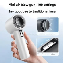 Rechargeable Portable Handheld Fan - Compact Personal Fan Suitable For Outdoor, Students, Gifts - Adjustable Speed, Long-Lasting Battery Life, USB Powered, Perfect For Hot Summer Days,Holiday,Travel - Multicolor - View 3