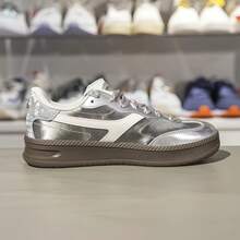 Li-Ning Women's Retro German Military Training Shoes, Comfortable Casual Shoes AGCV028 - Moon Grey/Silver - View 3