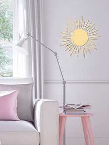 1set Exquisite Bright Mirror Wall Sticker, Creative 3D Sun Shaped Surface Wall Sticker Best Gifts Festival Decoration Birthday Graduation E-I-D - Gold - View 7