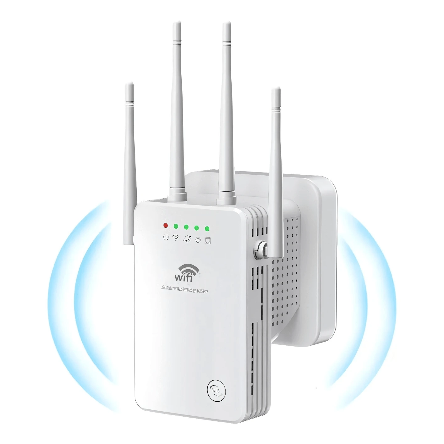 Repetidor WiFi Amplificador de Señal Inalámbrico Extensor de Cobertura Internet Alta Velocidad Router Repetidor 4 Antenas Modo AP Router Punto de Acceso WiFi Booster Señal Estable para Casa Oficina Departamento Amplificador WiFi Largo Alcance Compatible con Dispositivos Móviles Smart TV Consolas Laptop Tablet Mejora Cobertura Internet Eliminación de Zonas Sin Señal Conexión Inalámbrica Estable Extensor de Red WiFi Fácil Instalación Botón WPS Configuración Rápida Dispositivo para Expandir Señal Internet en Interiores Tecnología Inalámbrica para Mejorar Conexión en Habitaciones Pasillos Garaje Patio Oficina Red Doméstica y Comercial Adaptador Repetidor WiFi Universal para Router Módem Conexión Rápida Streaming Juegos en Línea Videollamadas Navegación Fluida Internet Hogar Amplificador Señal WiFi Portátil Diseño Compacto Montaje en Pared Dispositivo Inteligente para Optimizar Cobertura Inalámbrica Uso Diario Conectividad Mejorada para Múltiples Usuarios y Dispositivos