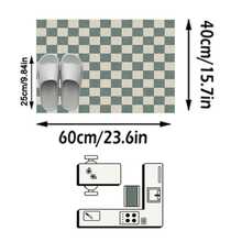 1pc Modern Minimalist Luxury INS Style Rug/Carpet/Area Rug/Doormat/Runner - White & Green Checkered Pattern - Large Size Carpet For Bathroom, Kitchen, Entryway, Hallway, Bedside, Living Room, Bedroom, Washable All Season Home Decor - Multicolor - View 12