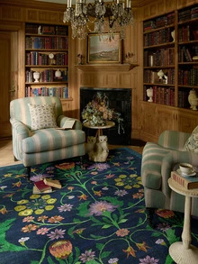 1 件波西米亚风花卉热带植物印花地毯，柔软仿羊毛大面积地毯，适用于浴室、厨房、玄关、走廊、床边、客厅、卧室，可机洗，家居装饰 - 彩色 - 查看 4