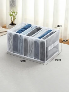 Large Wardrobe Divider Storage Box, 7 Compartments, Washable Drawer-Style Closet Organizer Bag For Shirts, Jeans, Suitable For Clothing Storage, Drawer Organization, Wardrobe Management, Multi-Compartment Storage Box, Storage Box, Shirt Storage, Sock Storage Box, Home Use - Multicolor - View 16