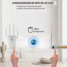 Repetidor WiFi Amplificador de Señal Inalámbrico Extensor de Cobertura Internet Alta Velocidad Router Repetidor 4 Antenas Modo AP Router Punto de Acceso WiFi Booster Señal Estable para Casa Oficina Departamento Amplificador WiFi Largo Alcance Compatible con Dispositivos Móviles Smart TV Consolas Laptop Tablet Mejora Cobertura Internet Eliminación de Zonas Sin Señal Conexión Inalámbrica Estable Extensor de Red WiFi Fácil Instalación Botón WPS Configuración Rápida Dispositivo para Expandir Señal Internet en Interiores Tecnología Inalámbrica para Mejorar Conexión en Habitaciones Pasillos Garaje Patio Oficina Red Doméstica y Comercial Adaptador Repetidor WiFi Universal para Router Módem Conexión Rápida Streaming Juegos en Línea Videollamadas Navegación Fluida Internet Hogar Amplificador Señal WiFi Portátil Diseño Compacto Montaje en Pared Dispositivo Inteligente para Optimizar Cobertura Inalámbrica Uso Diario Conectividad Mejorada para Múltiples Usuarios y Dispositivos - Tipo de Enchufe A USA (110-127V) - Ver 8