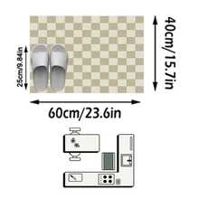1pc Modern Minimalist Luxury INS Style Rug/Carpet/Area Rug/Door Mat/Runner, Yellow & White Checkered Pattern, Large Size Suitable For Bathroom, Kitchen, Entryway, Hallway, Bedside, Living Room, Bedroom, Machine Washable, Home Decor - Multicolor - View 17