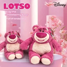 Disney 迪士尼正版草莓熊毛绒玩具，小飞象，娃娃故事拥抱熊毛绒玩具，柔软填充玩偶，床枕，节日/情人节礼物 - 彩色 - 查看 5