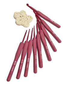 9 Sizes Luxury Red Crochet Hook Set With Soft Grip Handles, Multiple Colors - Suitable For Beginners And Professionals, Includes Yarn, Knitting Needles, Etc. - Perfect For DIY Crafts, Knitting And Sewing Projects - Red Shank Crochet Hook - View 5