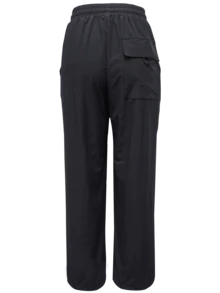 GRIM PANDA Women's Ice Silk Loose Straight Leg Pants, Lightweight Quick-Dry Breathable, Adjustable Hem, Yoga Running Outdoor Daily Pants - Black - View 5