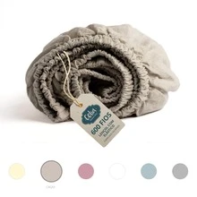 Fitted Sheet With Adjustable Elastic King, Queen, Single, 600 Egyptian Thread Count - Soft Touch And Premium Comfort - Màu Khaki - Xem 5