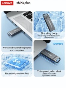 Lenovo 联想 USB2.0 高速闪存盘，传输稳定，金属外壳，坚固耐用，带挂孔设计，小巧便携，8g/16g/32g/64g 多种容量可选，兼容收音机、电脑、音响等设备。 - 查看 9