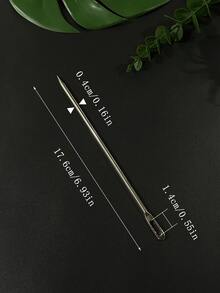 1 dụng cụ xỏ chỉ dây rút gia dụng, dụng cụ xỏ chỉ dây chun, phụ kiện may vá xỏ chỉ kim dây rút - Kim dài - Xem 13