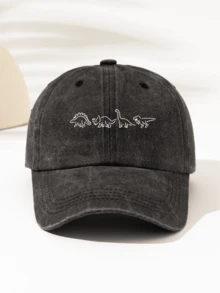 Casquette de baseball unisexe - Imprimé "Quatre lignes de dinosaure", sangle réglable, chapeau léger pour l'extérieur en 4 saisons pour la randonnée, le camping, le port quotidien - Cadeau parfait - Conception facile à laver, couvre-chef décontracté, motif amusant, accessoire de tête confortable, été, plage - Casquette de baseball lavée - Voir 11