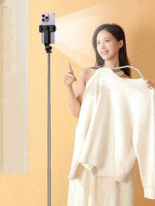 Alloy Metal Bracket 67in/170cm Extendable Aluminum Alloy Tripod With Selfie Light, Bluetooth Remote, Compatible With IPhone And Android Phones, Great For Travel, Vlogging, Video And Photography Women's Day Gift - one-size - View 5