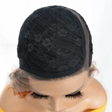 BINF T99J Color Bob Human Hair Wig Elegant Boss Vibe Short Pixie Cut Ombre Brown Minimalist Lace Wig 13x4x1 T Part Lace Wig Brown T30 Short Wig Easy Wear For Women Daily Use - T1B30 - 查看 6