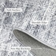 Thảm trang trí họa tiết hình học kiểu cổ điển, chất liệu giả len, sợi ngắn, mềm mại và có thể gấp gọn, giặt máy được, phù hợp cho phòng khách, phòng ngủ, phòng học, sử dụng được quanh năm, thân thiện với thú cưng. - Xám - Xem 6