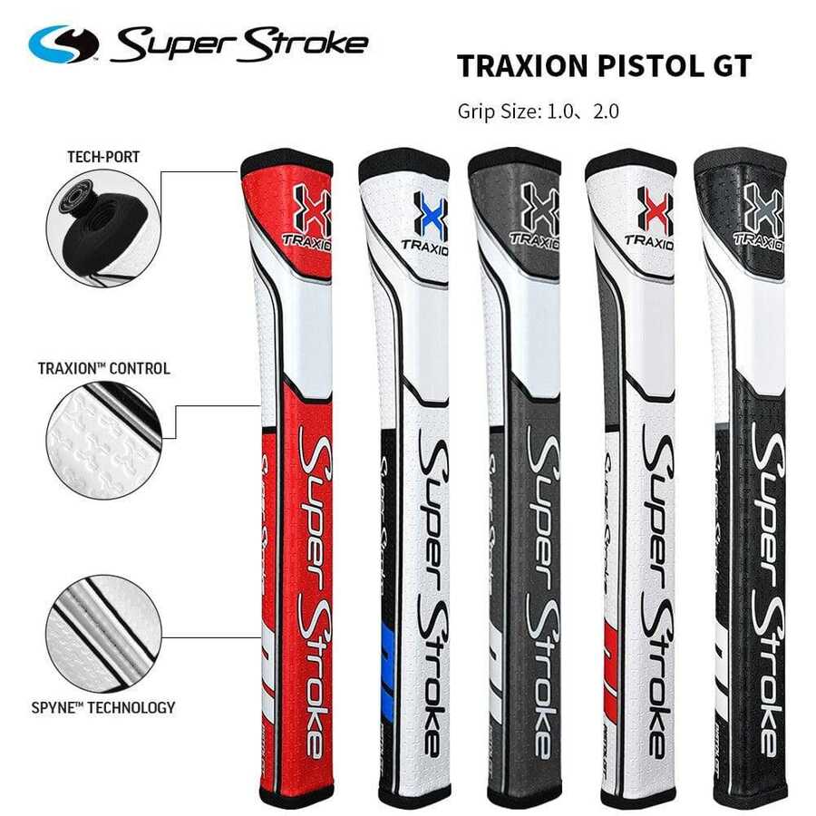 Putter Grip Golf Spyne Technology With Advanced Surface Texture Tackiness For Reduced Grip Pressure Unique Parallel Design - Multicolor - View 1
