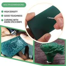KLONKEE Jewelry Casting Carving Wax Sheets, Carving Crafting Accessories, Jewelry Engraving Design Wax Sheets, Casting Jewelry Forming Wax Sheets, Jewelry Making Wax Forming Materials, For DIY Crafts Ring Making - Dark Green - View 3