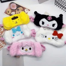 SANRIO 1 件装肉桂卷毛绒睡眠眼罩 - 可爱卡通设计，柔软遮光罩，适合各种浅棕色眼睛，兼具美观与实用性，蓬松舒适，生日礼物、情人节礼物、婚礼礼物、酒店礼物、节日派对礼物、旅行配件，失眠患者的理想之选 - 卡通 - 查看 7